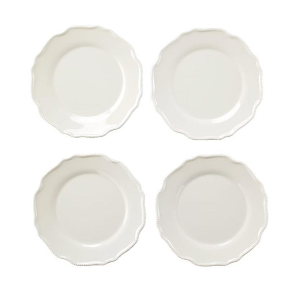 Ruffled Dinner Plates - Bead Dinnerware - Set of 4