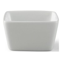 Gardens White Porcelain Square Dipped Bowl