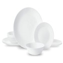 (2 pack) Winter Frost White, Round 12-Piece Dinnerware Set