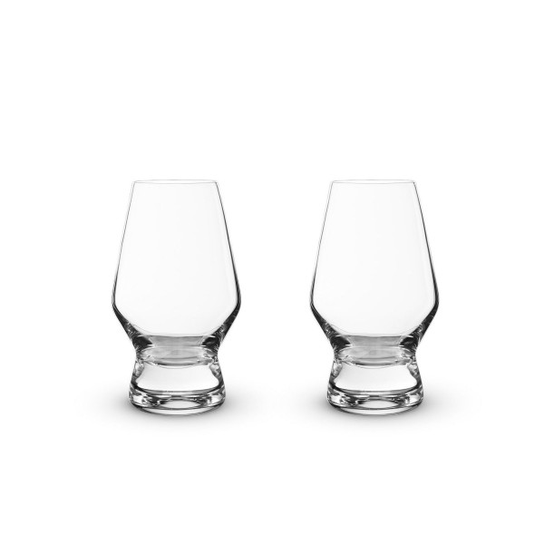 Footed Crystal Glasses, Set of 2, 8 Oz