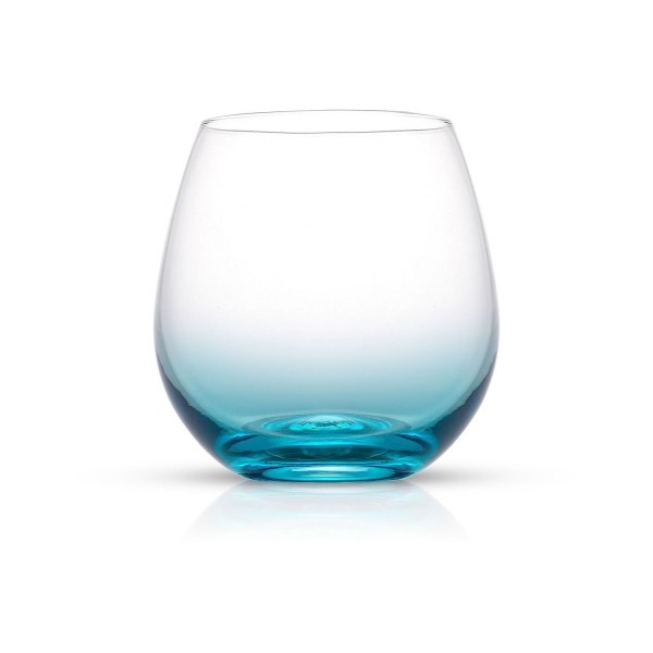 Colored Stemless Wine Glasses, Set of 6