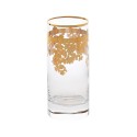 Embellished 24K Gold Crystal High Ball Tumbler, Set of 4