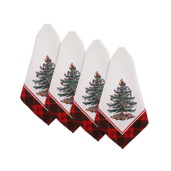 Christams Tree Tartan Multicolored 4pc Napkins