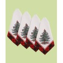 Christams Tree Tartan Multicolored 4pc Napkins