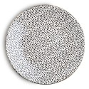 Thyme & Table Dinnerware Black & White Dot Stoneware Salad Round Plates, 4 Pack