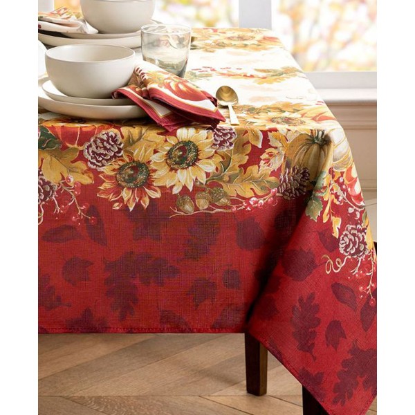 Swaying Leaves Double Border Tablecloth Collection