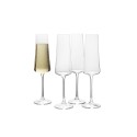 Flute Glasses Set of 4, 10 oz