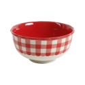 Red Gingham Ceramic Bowl