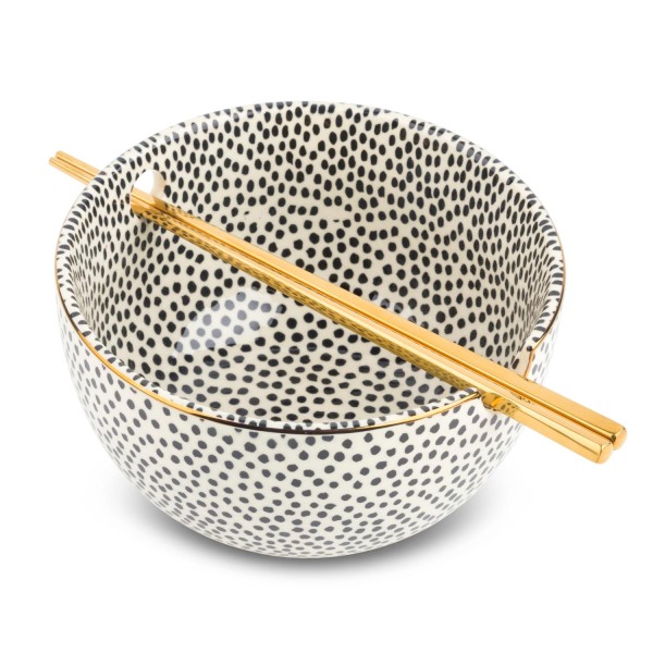 Thyme & Table Stoneware Ramen Noodle Bowl, Dot