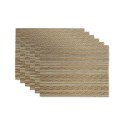 Design Import Metallic Basket weave Placemat, Set of 6