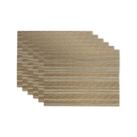 Design Import Metallic Basket weave Placemat, Set of 6