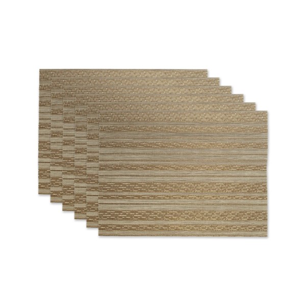 Design Import Metallic Basket weave Placemat, Set of 6