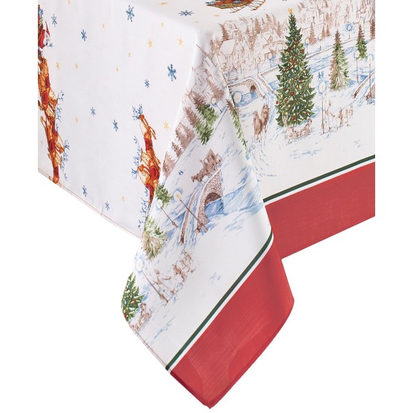 Santa's Snowy Sleighride Tablecloth - 60