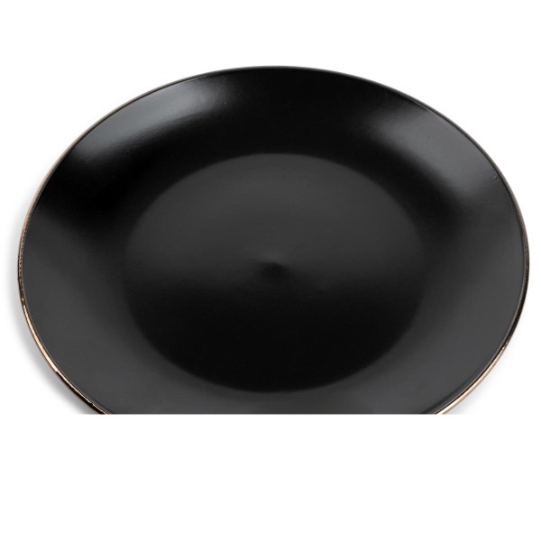 Thyme & Table Dinnerware Black Onyx Stoneware Round Dinner Plate