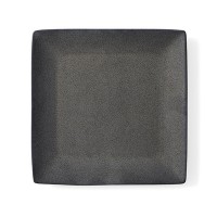 Gardens Dark Gray Square-Shaped Dinner Plate