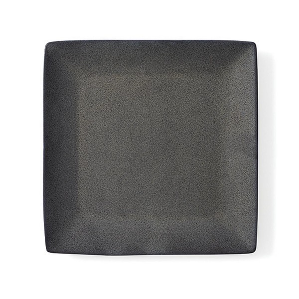 Gardens Dark Gray Square-Shaped Dinner Plate