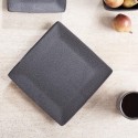 Gardens Dark Gray Square-Shaped Dinner Plate