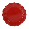 Red Ceramic 10.9-inch Dinner Plate