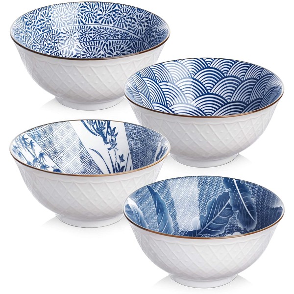 Cereal, Ceramic Bowls for Soup,  Set of 4