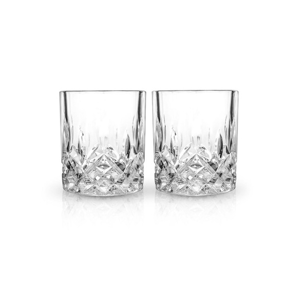 Crystal Tumblers, Set of 2, 9 Oz