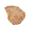 Embroidered Cutwork Fall Table Runner