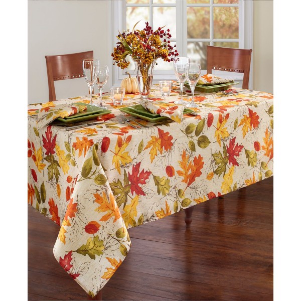 Autumn Leaves Fall Printed Tablecloth, 52