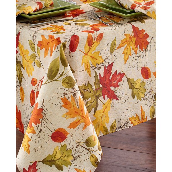 Autumn Leaves Fall Printed Tablecloth, 52