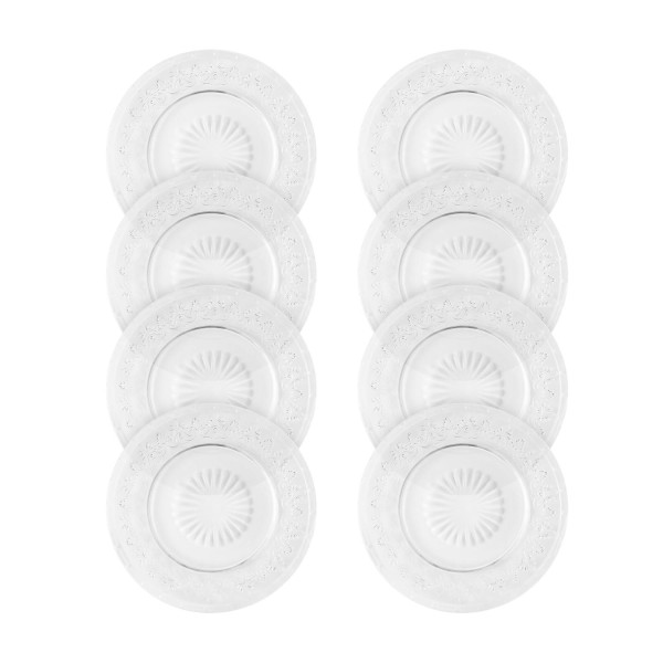 8 Pack Appetizer Plates, Clear