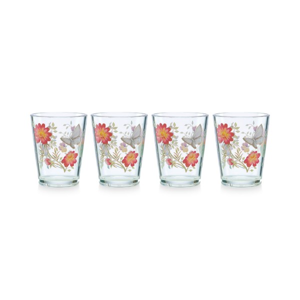 Butterfly Collection 4-Pc. Acrylic Double Old-Fashioned Drinkware Set