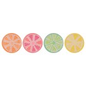 4-Pack Bamboo Salad Plate, Fruit Pattern