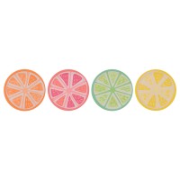 4-Pack Bamboo Salad Plate, Fruit Pattern