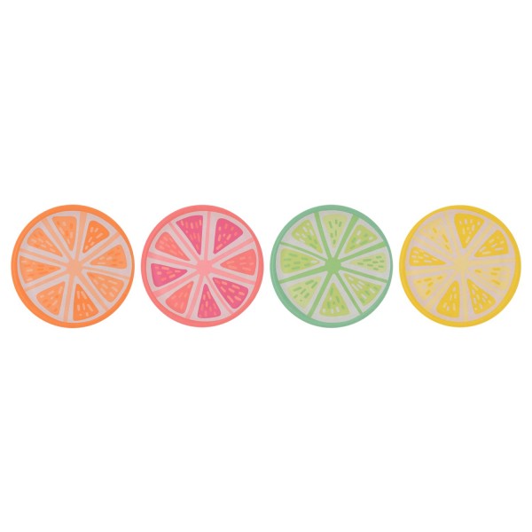 4-Pack Bamboo Salad Plate, Fruit Pattern