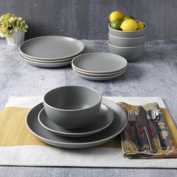 Matte 12-Piece Dinnerware Set