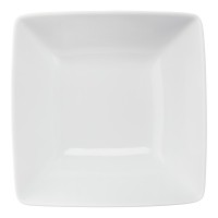 Porcelain Square-Shaped Dinner Bowl, White