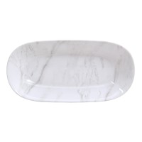 Marble Print Oval Serve Bowl, 3-Quart