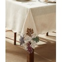 Happy Fall Leaves Cutwork Fabric Tablecloth 60x140