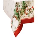 Snowman Winterland Holiday Snowflake Rectangle Tablecloth 60