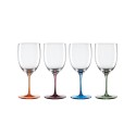 Up Color Bottom Wine Glasses, Set of 4