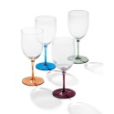 Up Color Bottom Wine Glasses, Set of 4