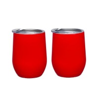 Insulated Snowflake Wine Tumblers, Set of 2